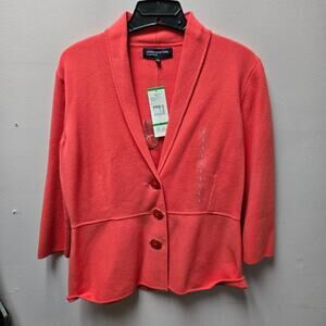 Jones New York Coral Blazer Womens Large NWT 3 Button Jacket